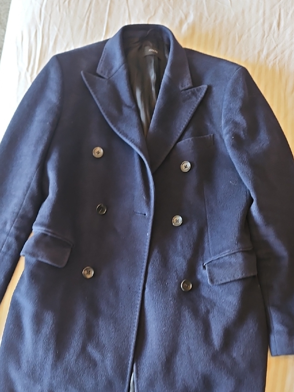 Joseph Navy Coat with Black Lining